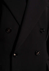 Double-Breasted Compact Wool Coat