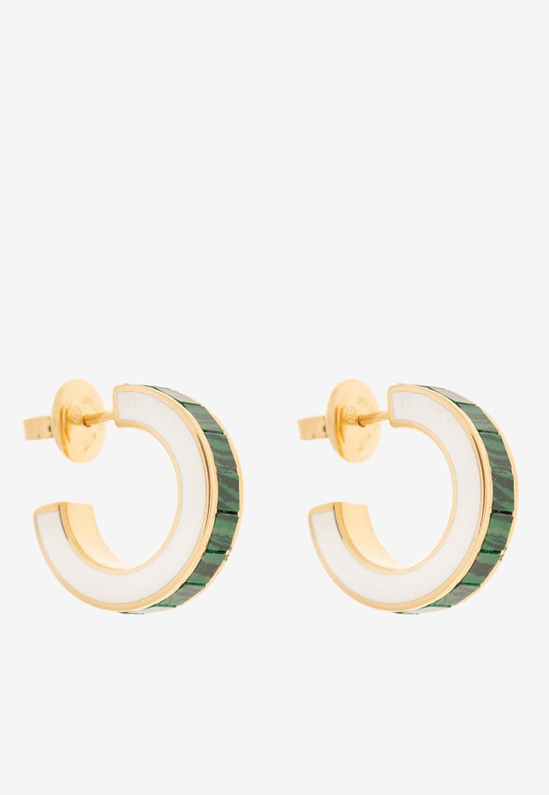 Enameled Hoop Earrings