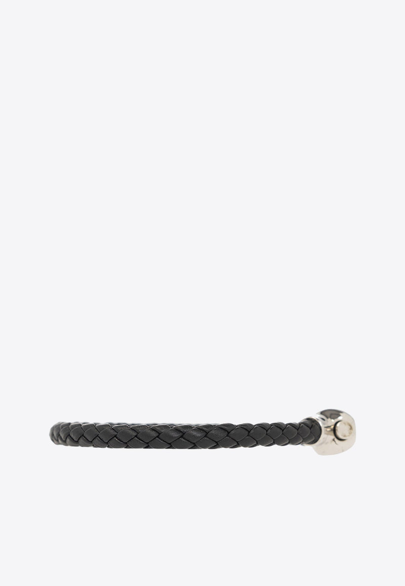 Skull Braided Leather Bracelet