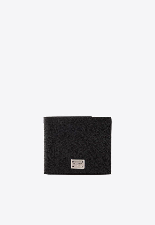 Logo Tag Bifold Leather Wallet
