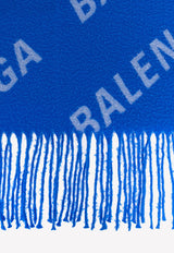 Logo Jacquard Wool Scarf