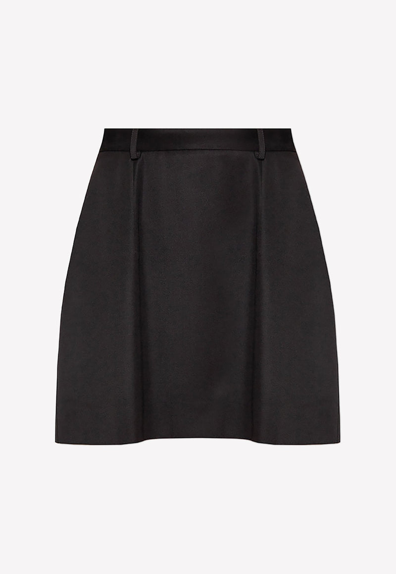Wool Twill Mini Skirt