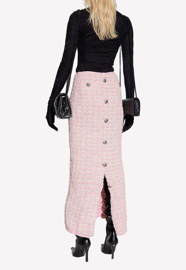Tweed Knit Maxi Skirt