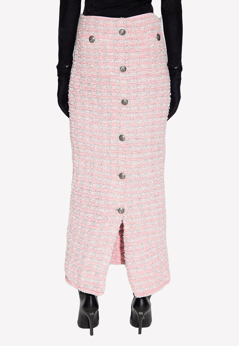 Tweed Knit Maxi Skirt
