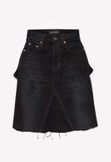 Knee-Length Denim Skirt