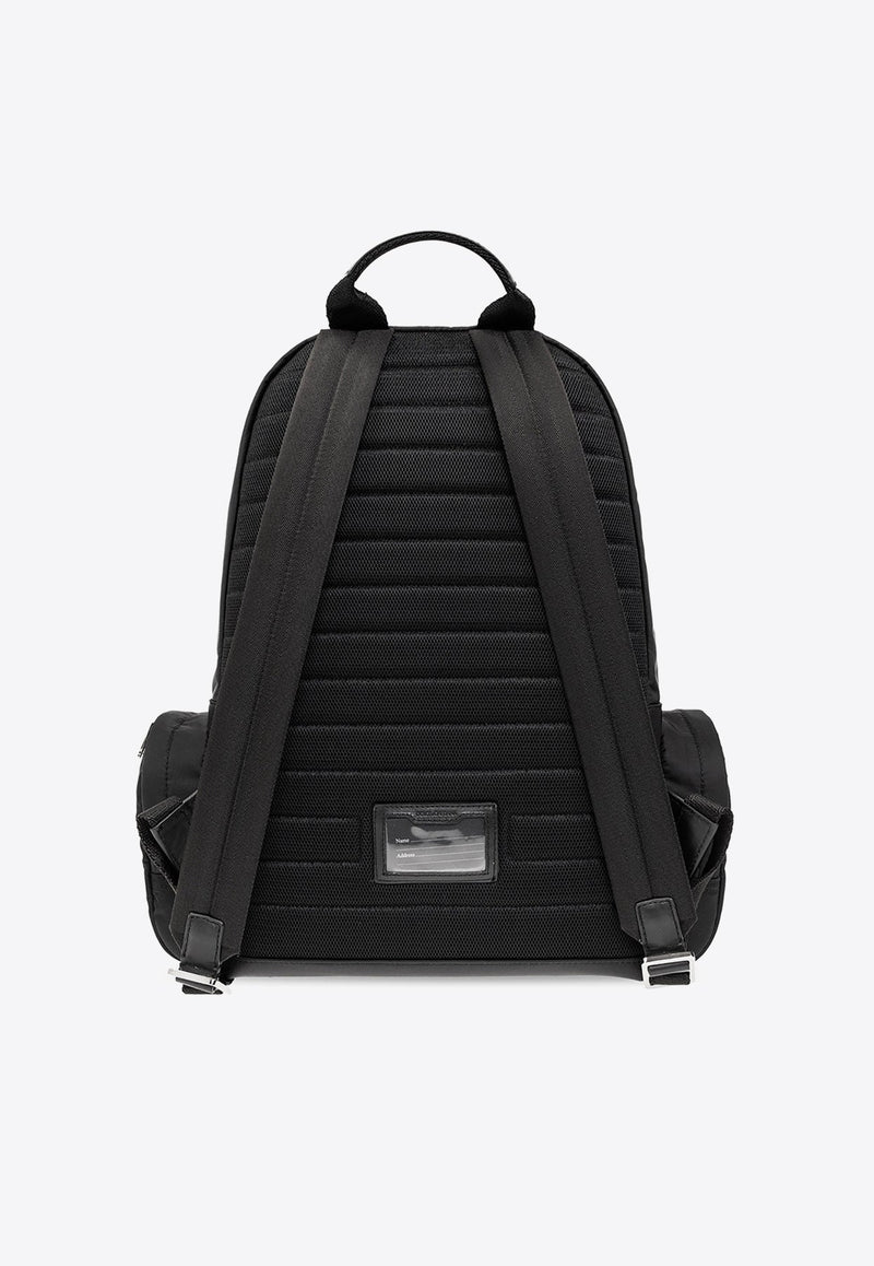 Logo Print Nylon Backpack