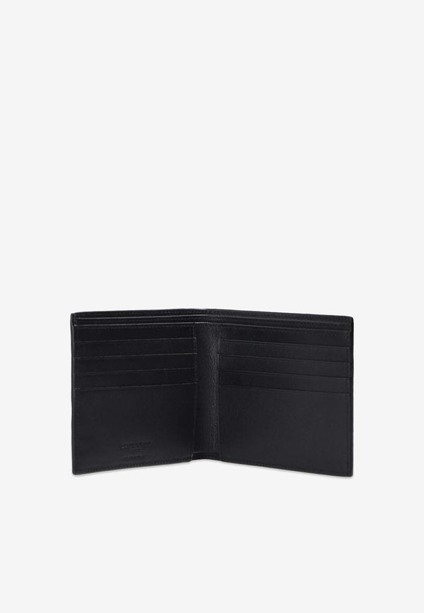 Logo Embossed Leather Bi-Fold Wallet