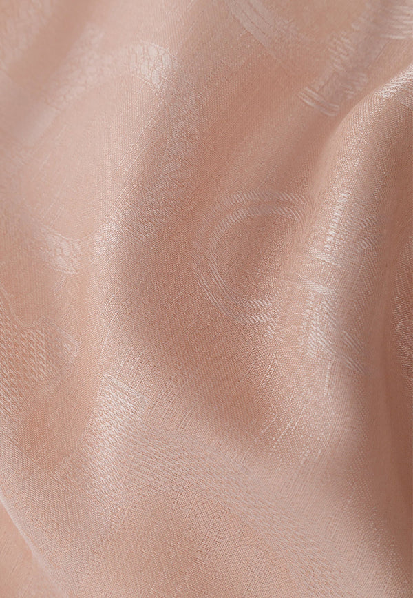 Gancini Pattern Knit Scarf