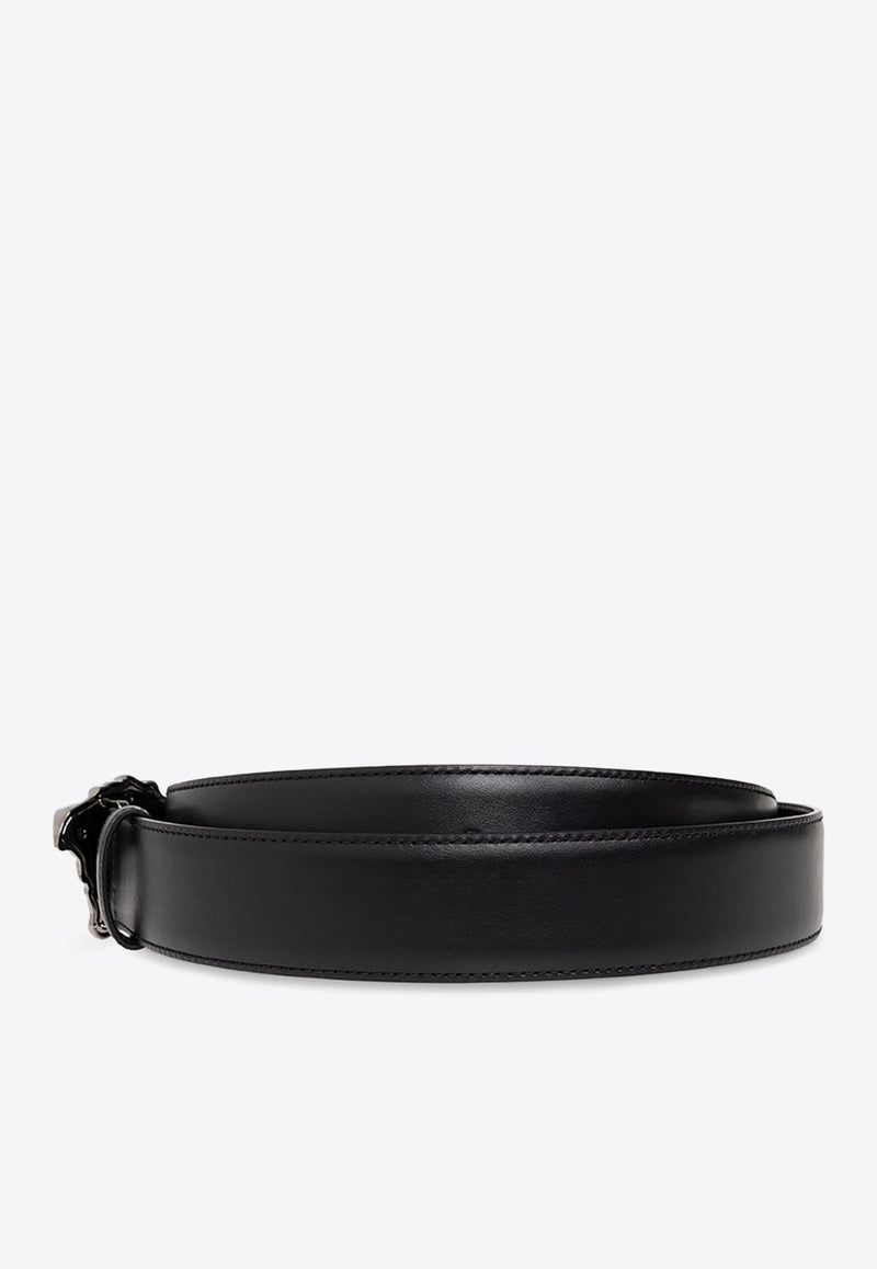 Medusa Head Leather Belt