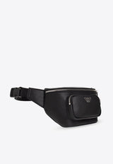 Logo Plaque Belt Bag in Faux Leather