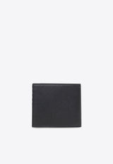 Logo Embossed Bi-Fold Leather Wallet