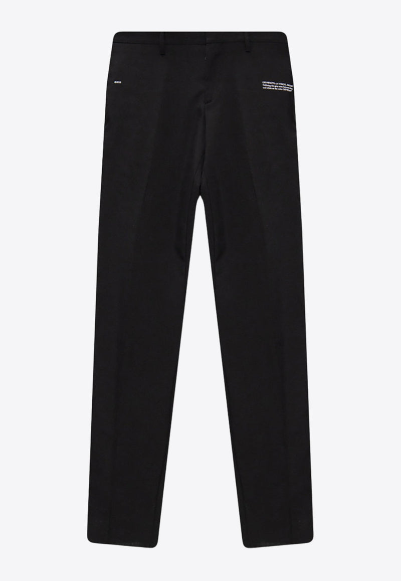 Printed Wool Tailored Pants