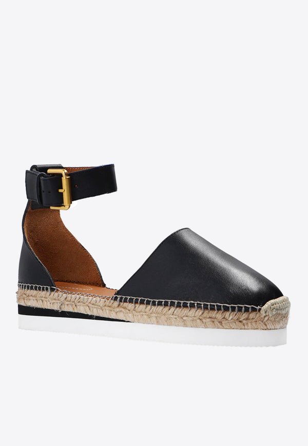 Glyn Grained Leather Espadrilles