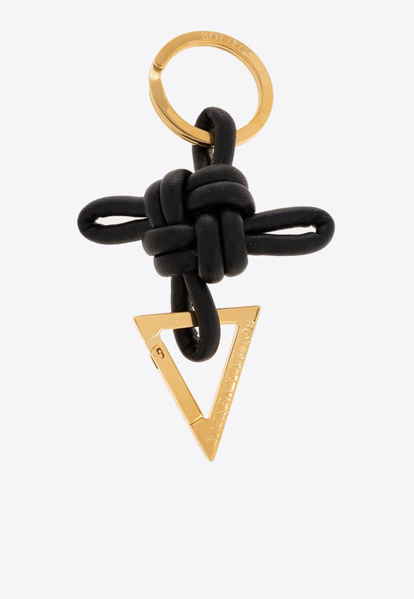 Triangular Knotted Leather Key Ring
