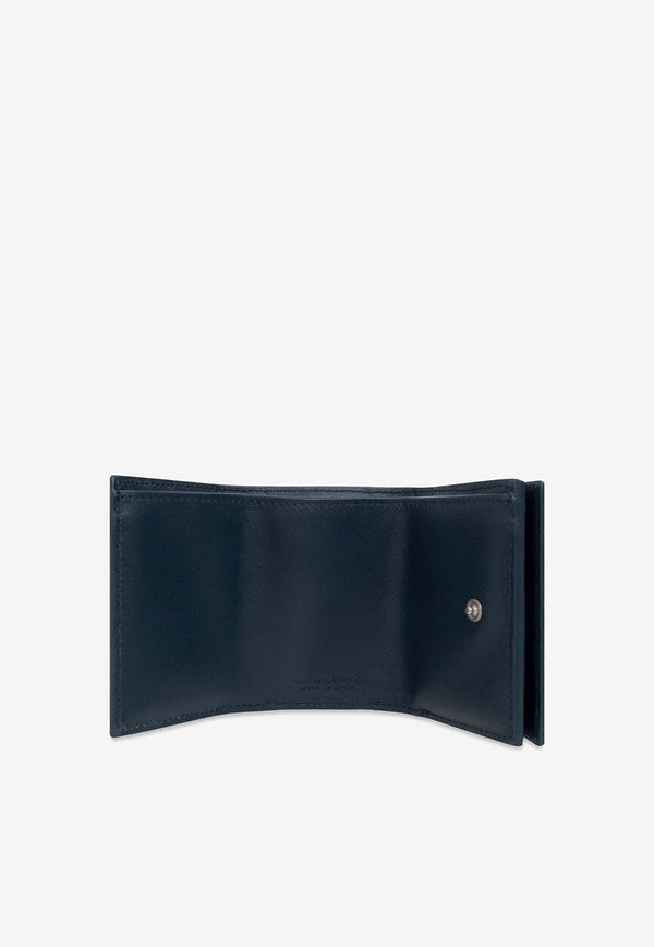 Tiny Tri-Fold Intrecciato Leather Wallet