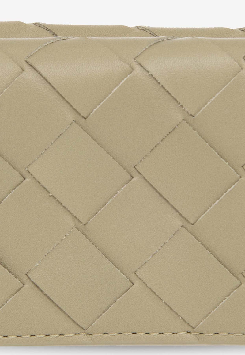 Tiny Intrecciato Leather Tri-Fold Wallet