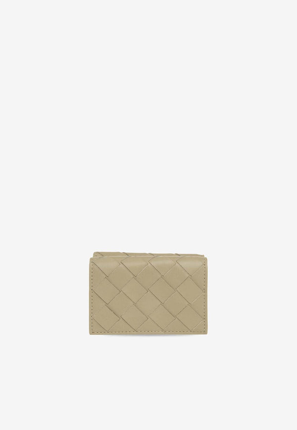 Tiny Intrecciato Leather Tri-Fold Wallet
