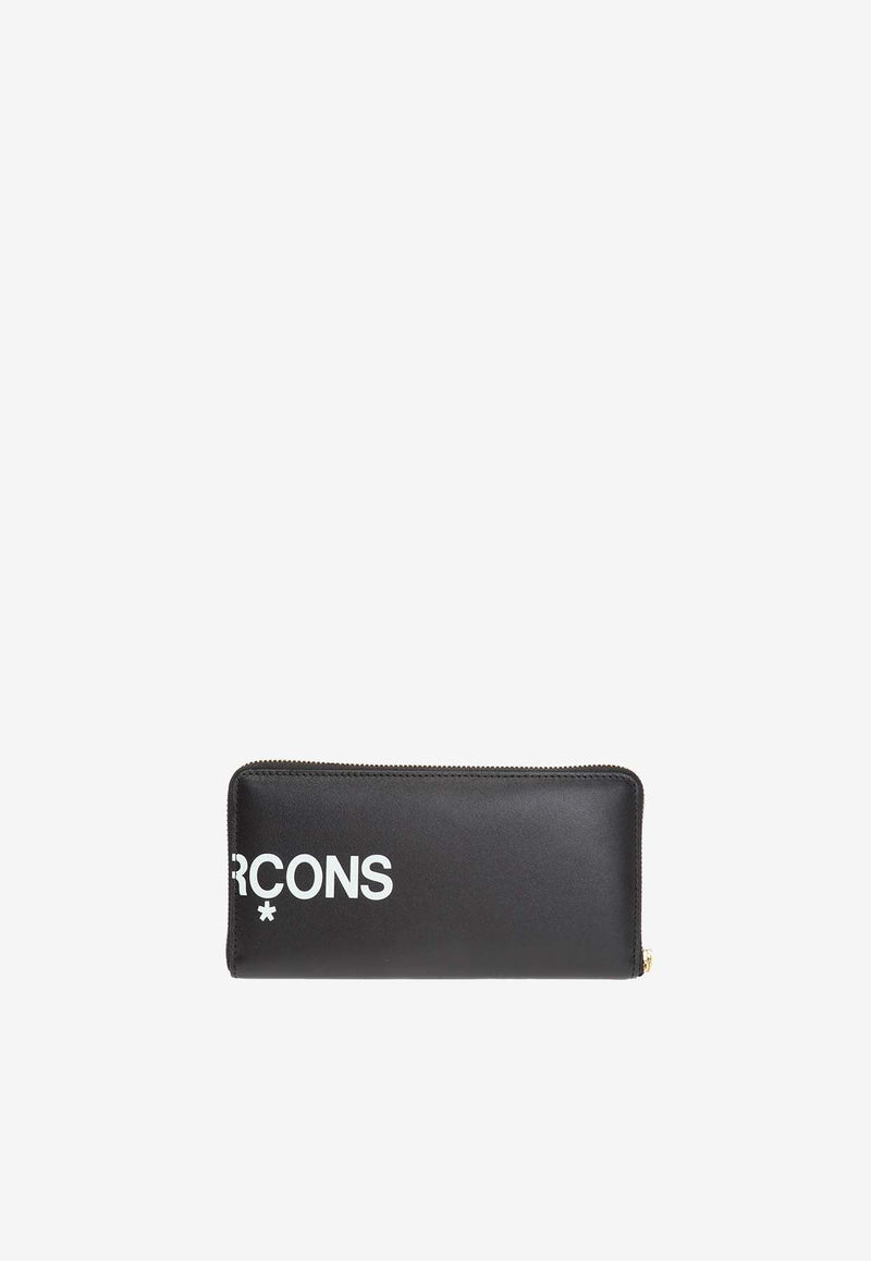 Logo Zip-Around Wallet in Leather