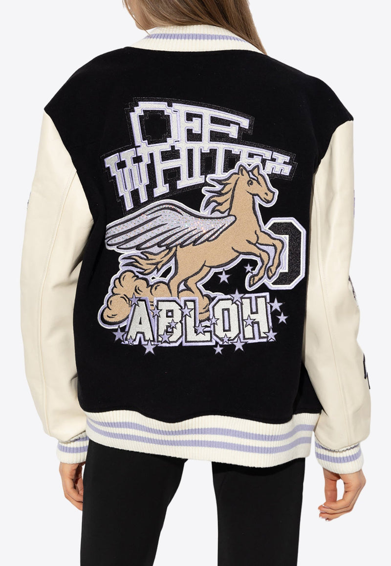 Varsity Bomber Jacket with Patches