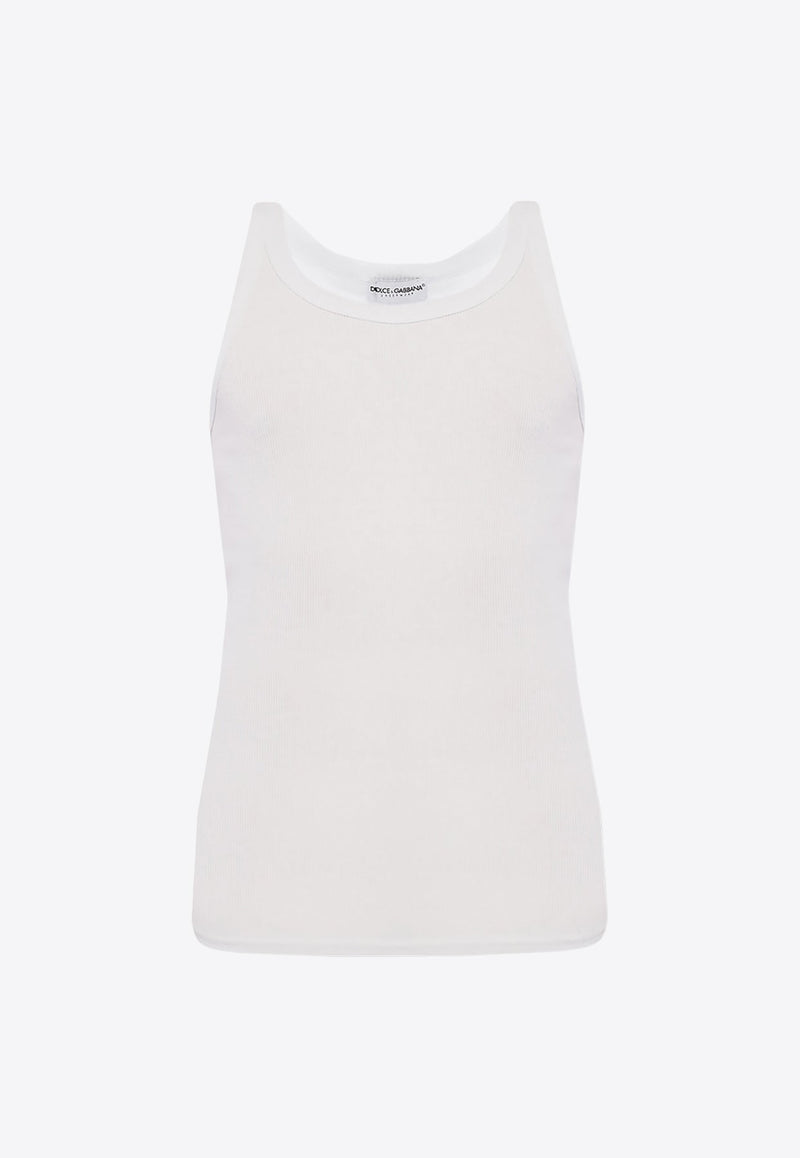 Sleeveless Ribbed T-shirt