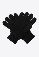 Wool Ribbed-Knit Gloves