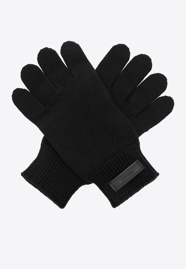 Wool Ribbed-Knit Gloves