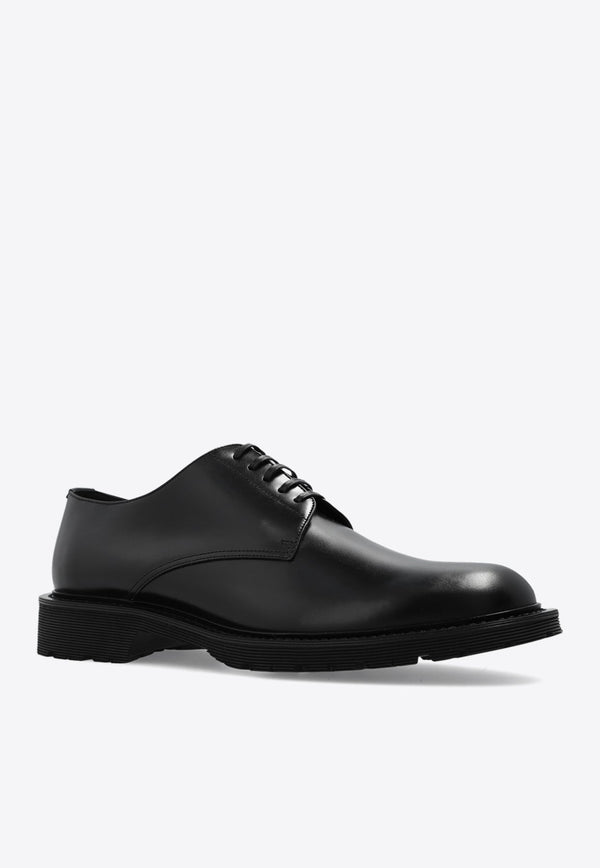 Army Leather Derby Lace-Up Shoes