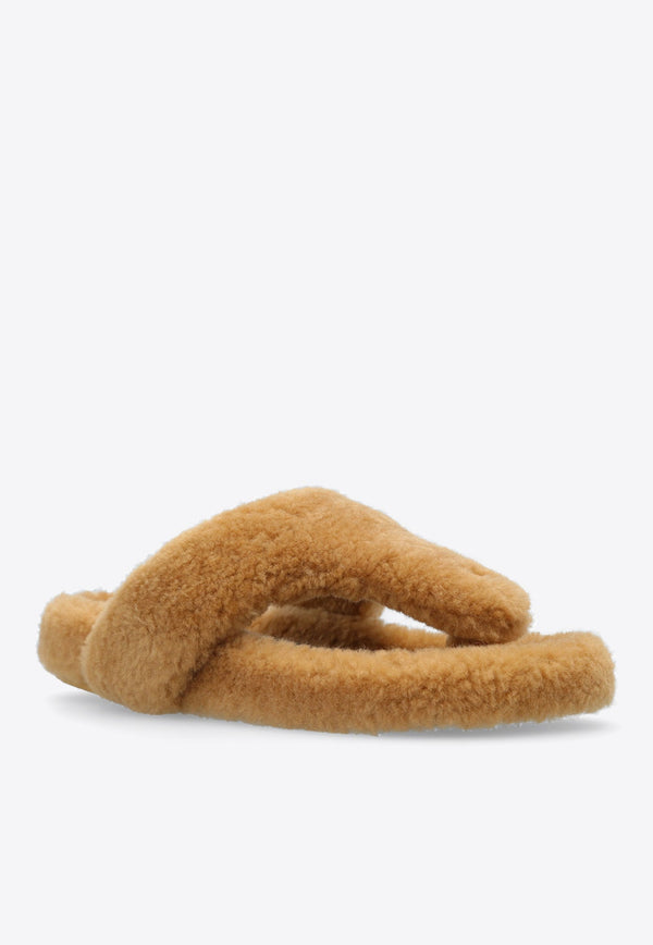 Ease Toe-Post Shearling Sandals