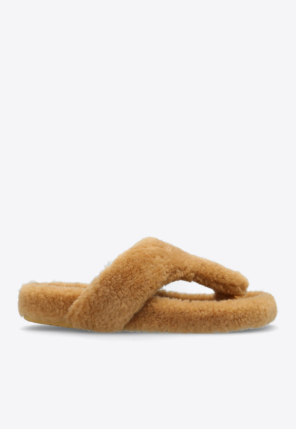 Ease Toe-Post Shearling Sandals