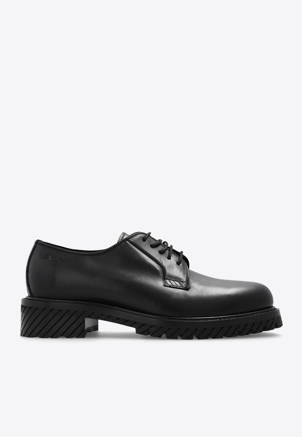 Military Leather Derby Shoes