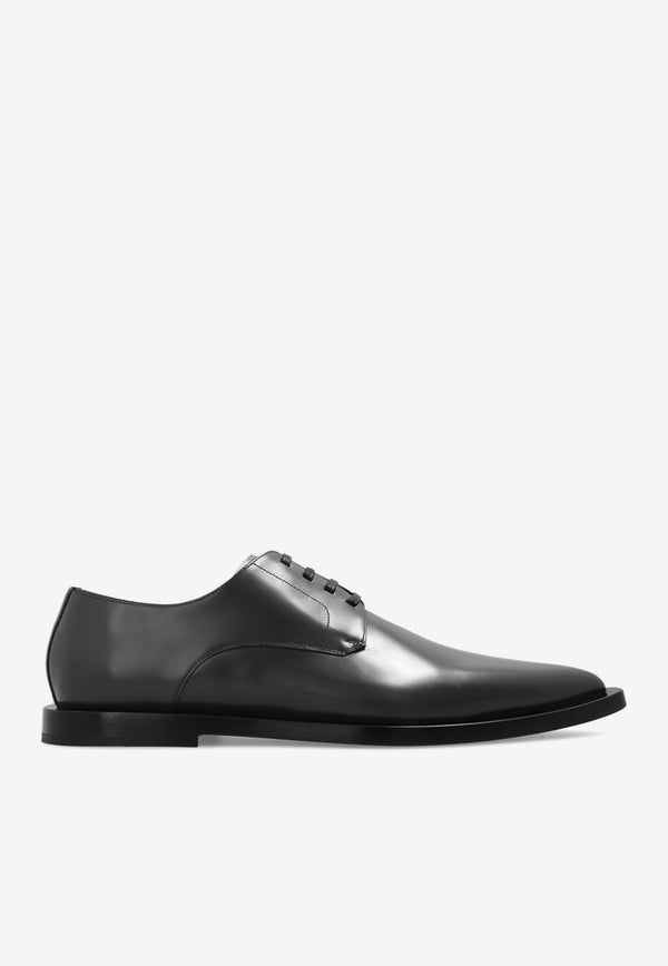 Pointed-toe Leather Derby Shoes
