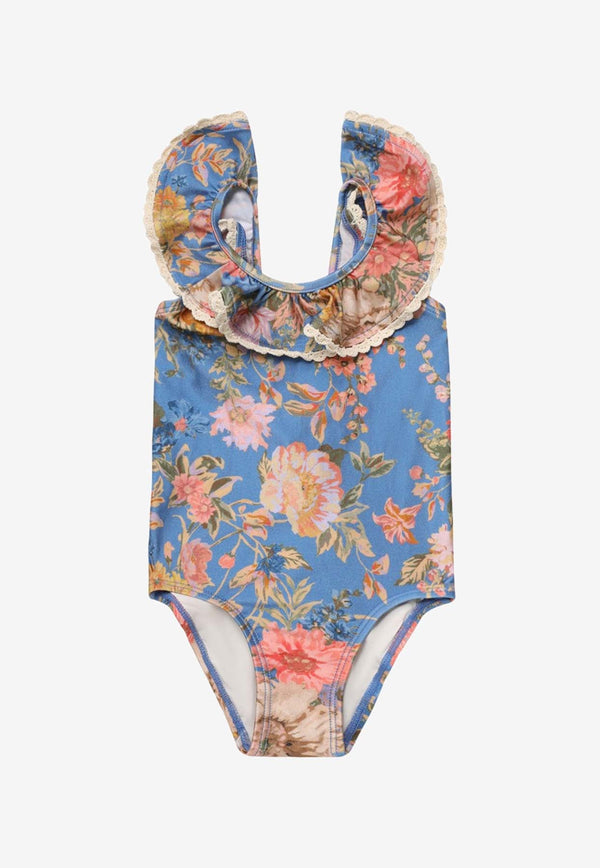 Girls August Floral One-Piece Swimsuit