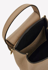 Mini Gancini Backpack in Hammered Leather