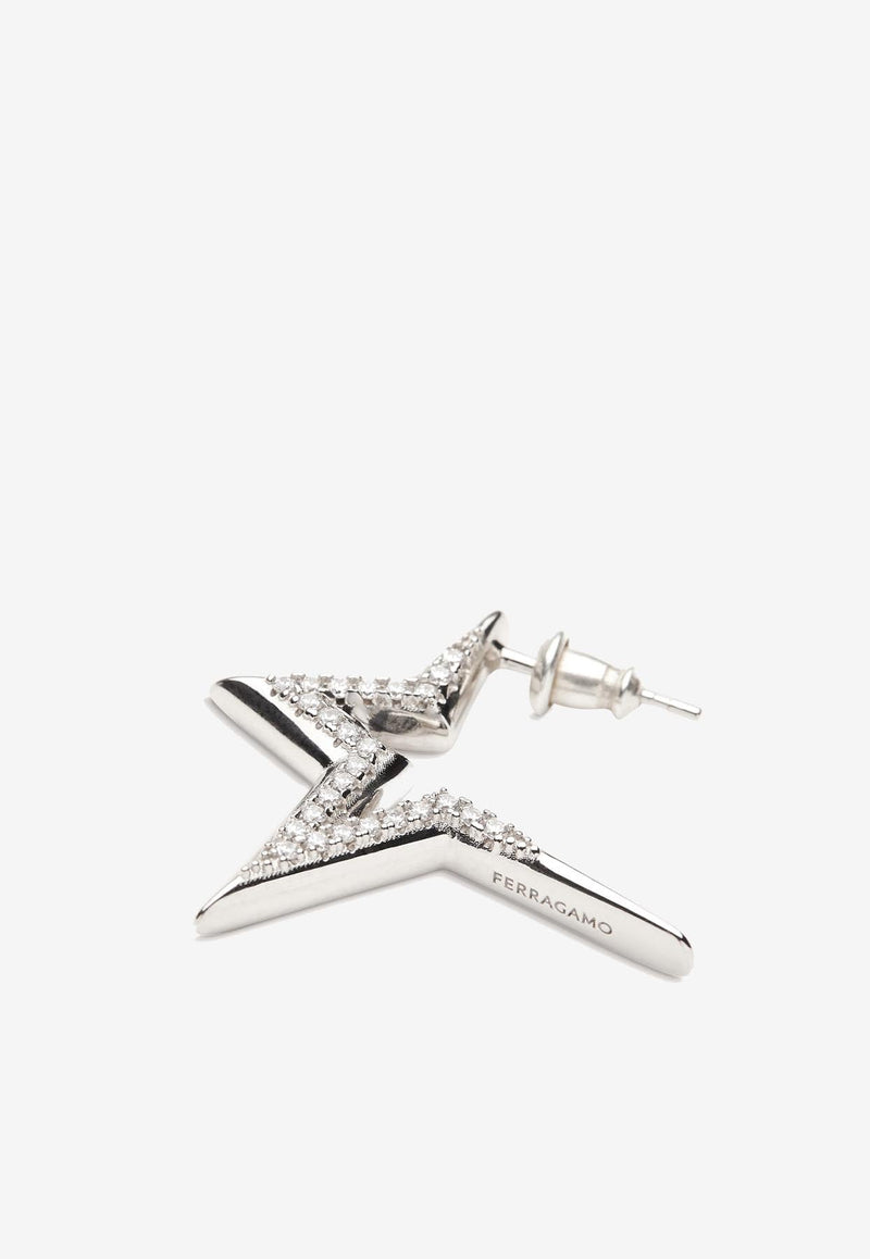 3D Crystal-Embellished Star Earrings