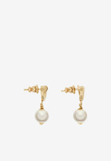 Gancini Pearl Drop Earrings