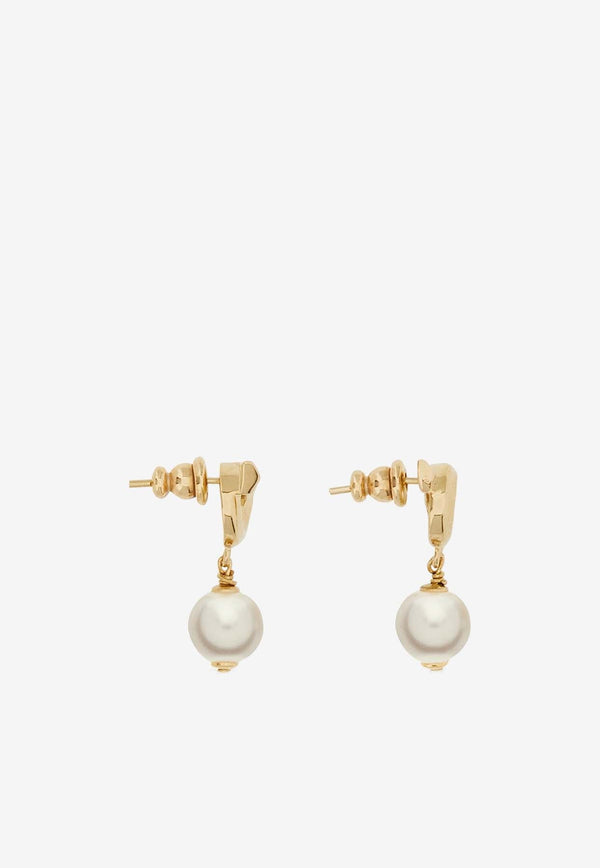 Gancini Pearl Drop Earrings