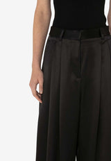 Wide-Leg Pleated Pants