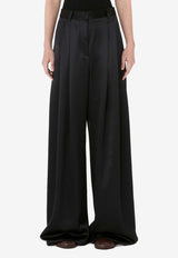 Wide-Leg Pleated Pants