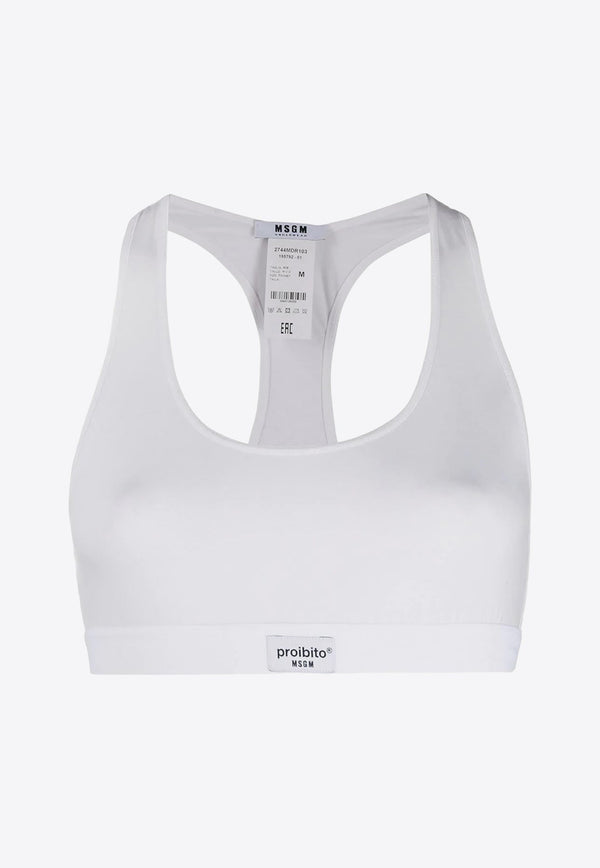 Logo Patch Racerback Sports Bra