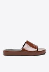 Shana Patent Leather Flat Sandals