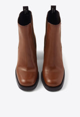 85 Brushed Leather Ankle Boots