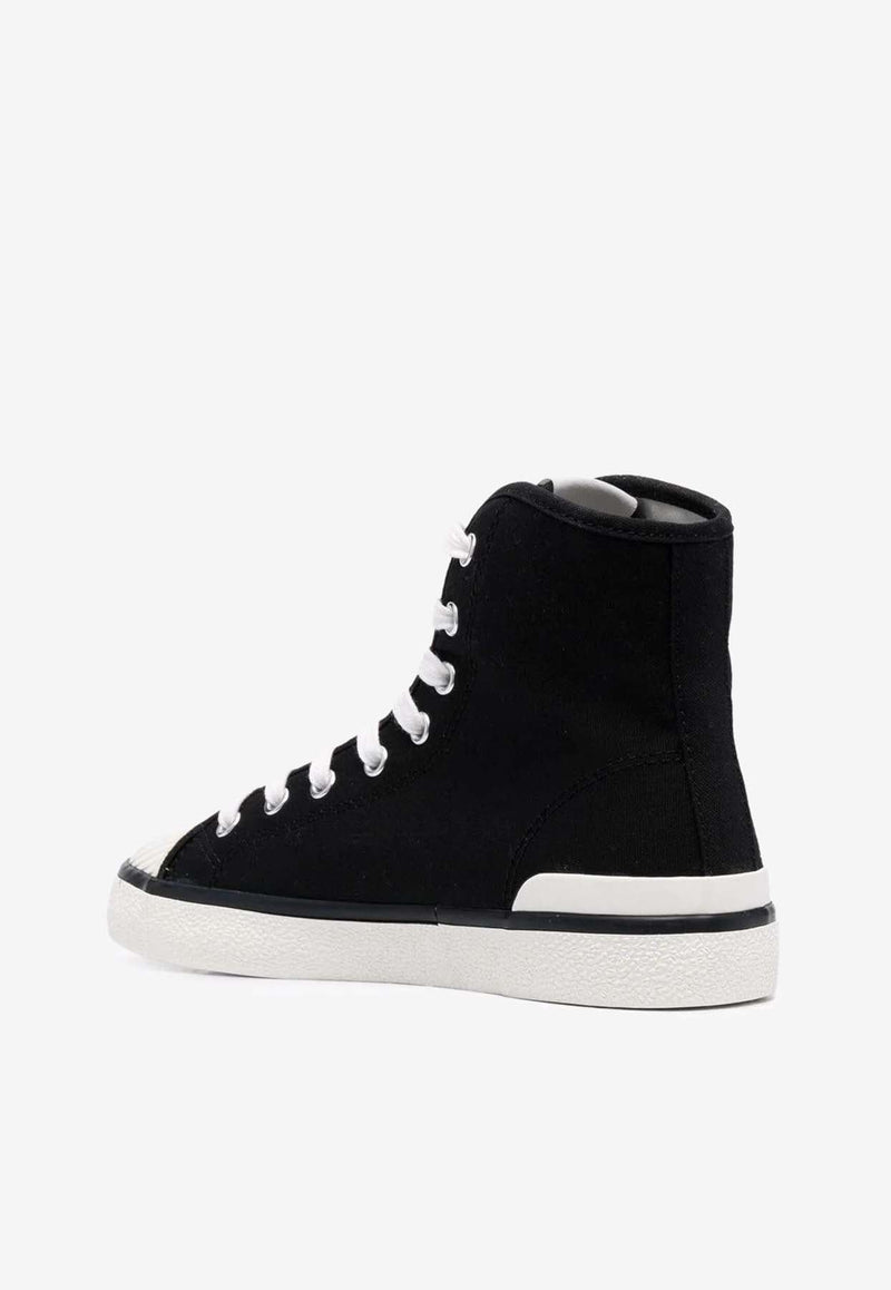 Ribbed-Toe High-Top Sneakers