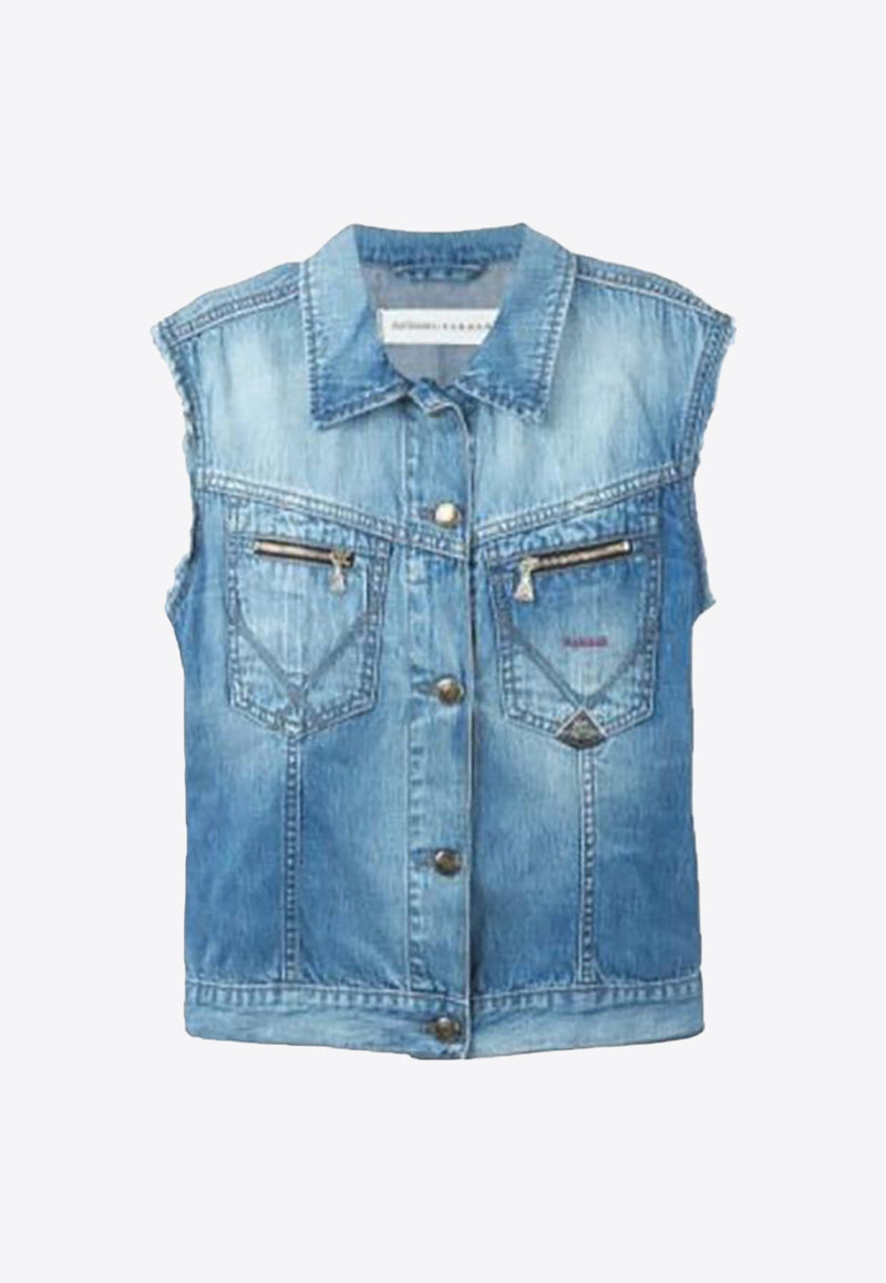 Logo Denim Vest