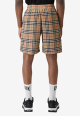 Vintage Check-Printed Shorts