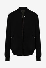 Wool Crepe Bomber Jacket