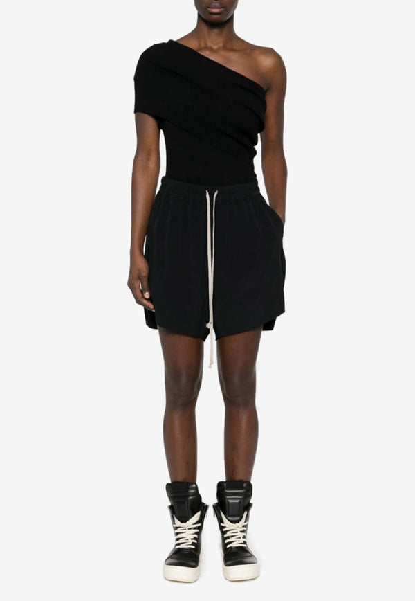 Drawstring Crepe Shorts