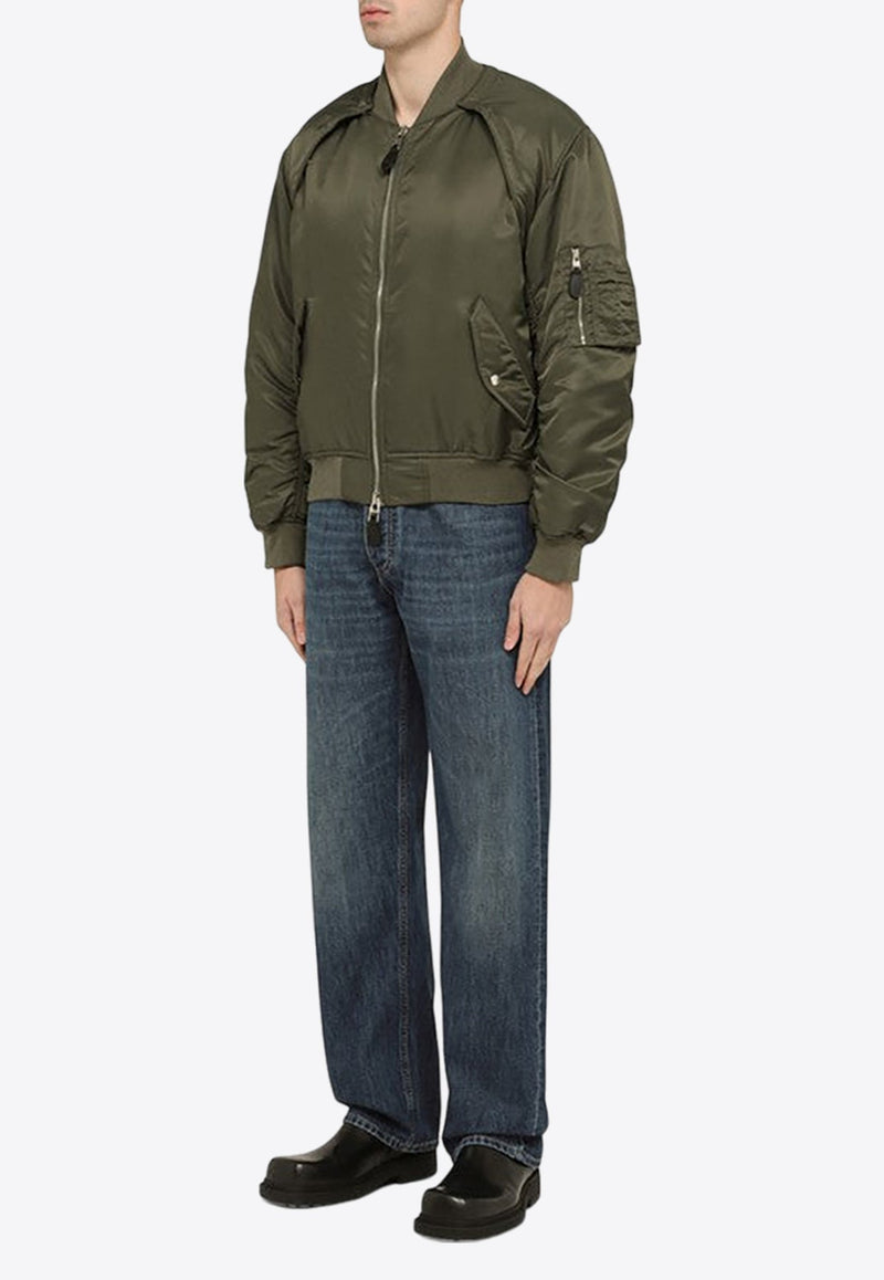 Convertible Ruched Bomber Jacket