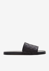 Sunday Padded Intrecciato Leather Slides