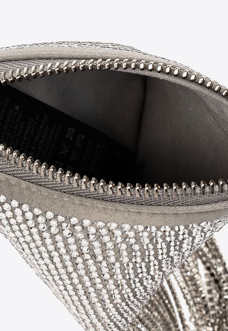 Crystal Mesh Fringed Handbag