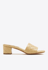 Amy 45 Intreccio Leather Mules